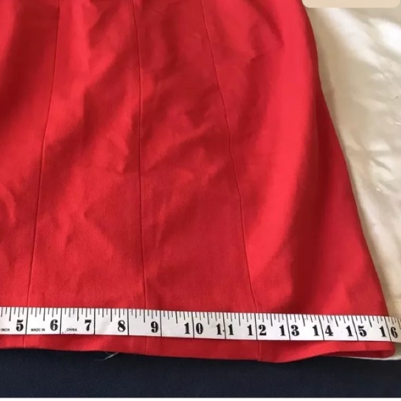 Banana Republic || $140 Red Mid Cap Dress - Picture 7 of 8